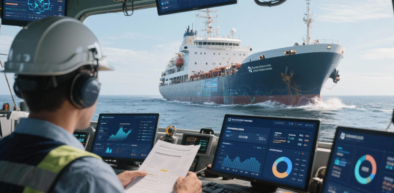 Crew management software dashboard improving seafarer efficiency and maritime operations