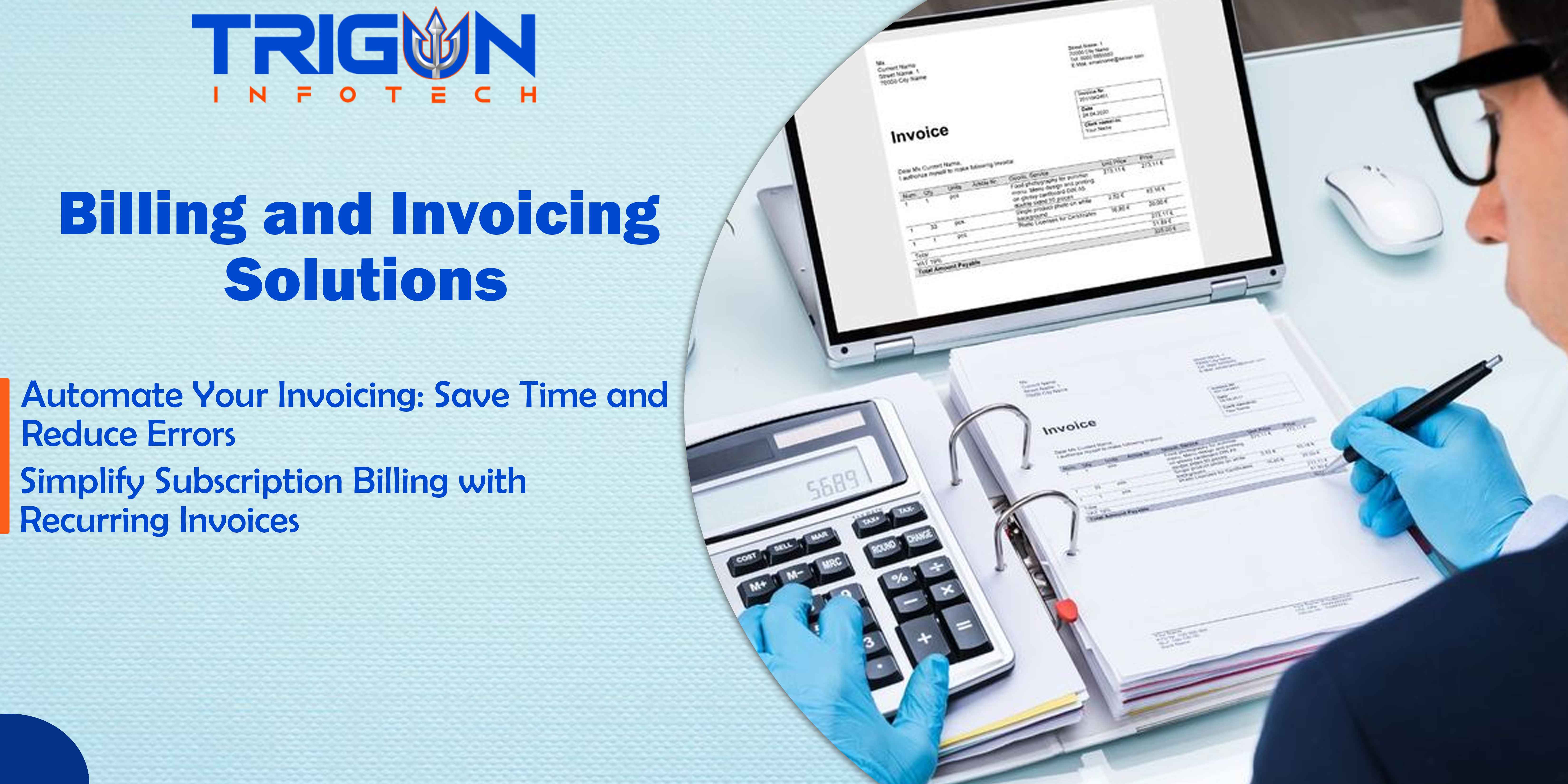 A business professional using billing and invoicing software to manage finances for small and medium-sized businesses.