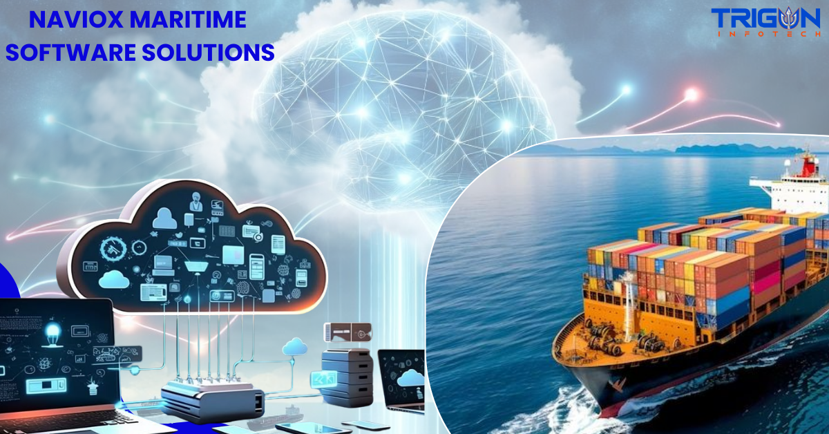 NAVIOX maritime software interface showing fleet overview and maintenance alerts