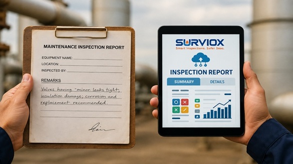 Surviox maritime inspection software compared with traditional vessel inspection methods